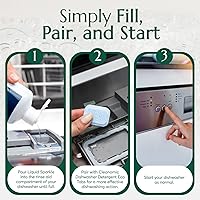 Vista 4 de CLEANOMIC Liquid Sparkle - Abrillantador de platos - Ayuda de enjuague para lavavajillas