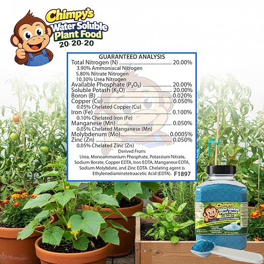Fertilizante Chimpy's 20-20-20, 16 oz, polvo soluble miniatura 5