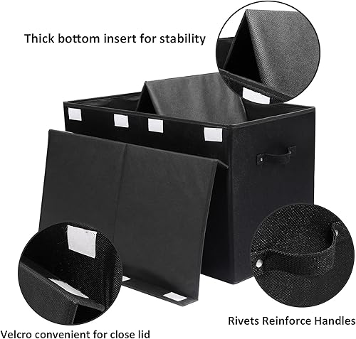 Miniatura 4 de popoly Caja de juguetes grande con tapa abatible, cajas de almacenamiento plegables para niños