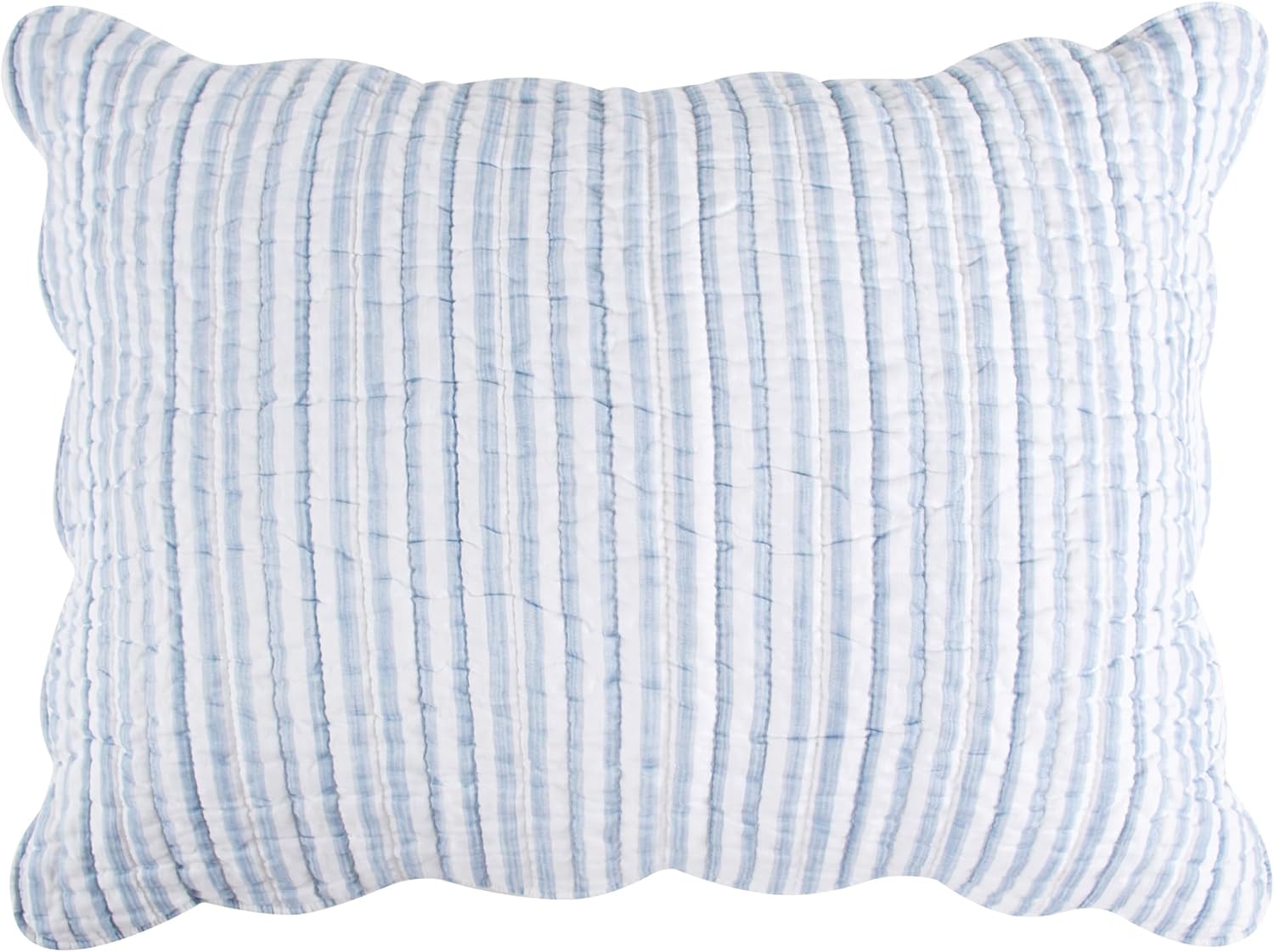 Levtex Home - Martha Stripe Quilt Set - King Quilt and Two King Shams - Stripe - Blue White - Quilt (106x92in.) and Shams (20x36in.) - Reversible - Cotton - Image 8