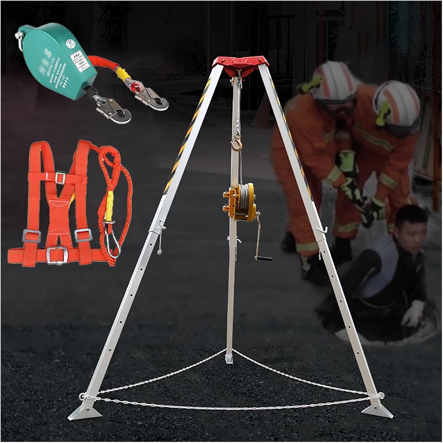 Fall Arrest Kits,Confined Space Tripod with Rescue Winch & Fall ...