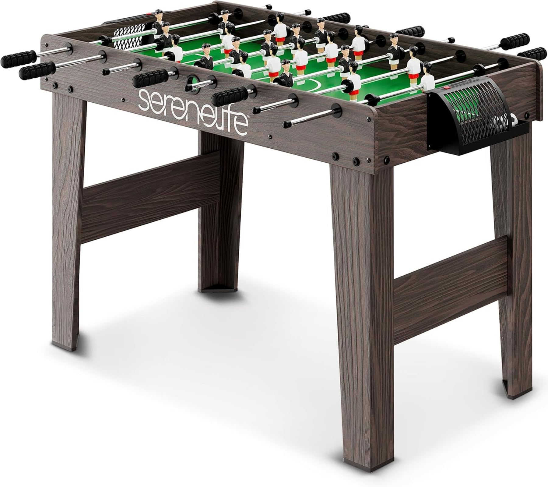 – SereneLife 4ft Football Table 48 Inch Game Table for Home Game Room Kids Adults – Compact Foosball Table with Steel Rods and 2 Balls