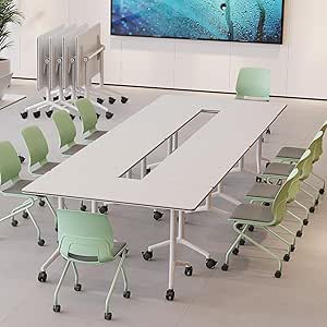 Amazon.com: Conference Table for 2,Modern Folding Office Table ...