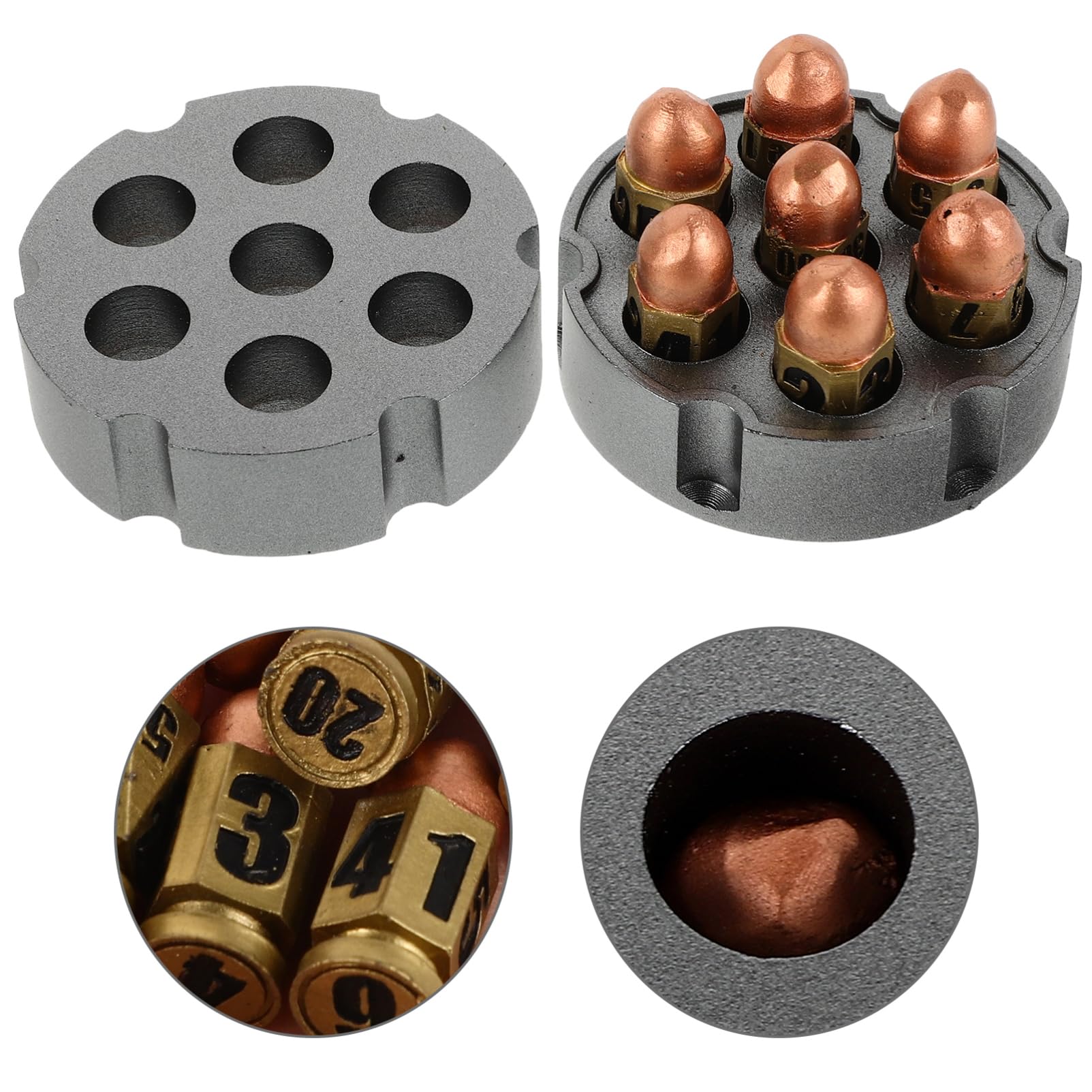 VICASKY Set de Dés de Rôle en Résine avec Base, Chiffres Lisibles, Surface Lisse, 1 Lot pour Jeux de Société et Soirées
