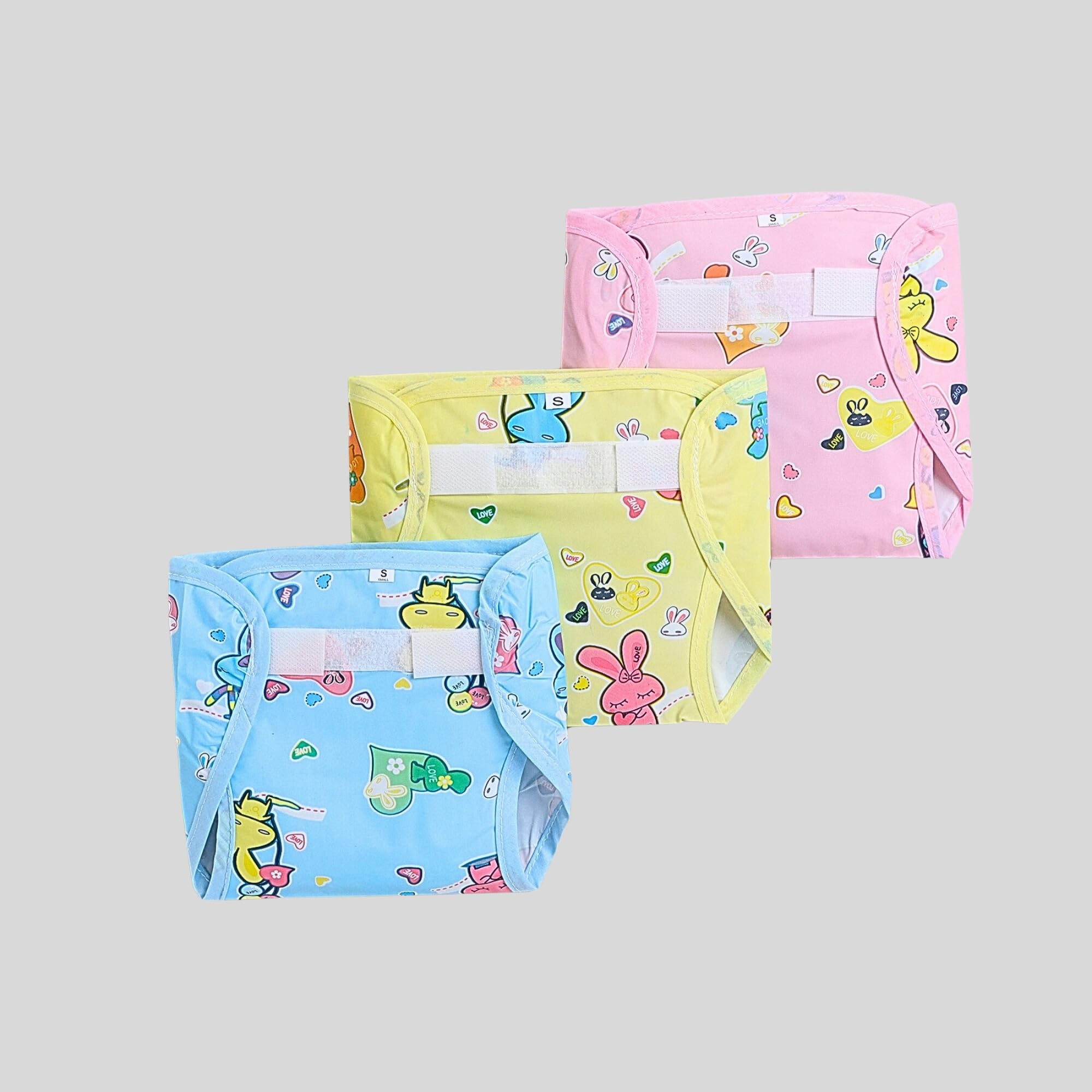 Hooper® Baby and Infants Plas tic Diaper Covers | Waterproof, Leak-Proof and Reusablewith Velcro Closure | Extra Soft and Thin for Sensitive Skin, Unisex (xl, 3, count)