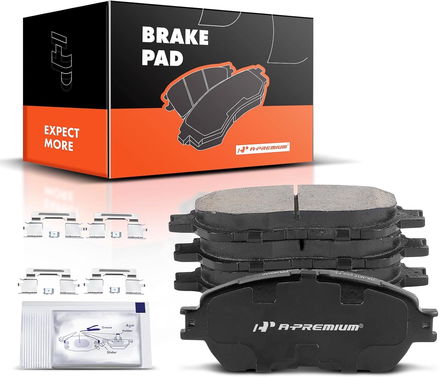A-Premium Front Ceramic Brake Pads Set Compatible with Toyota Camry 2005-2006, Tacoma 2005-2015, Sienna 2004-2010, Avalon 2005-2007 & Lexus ES300 2002-2003, ES330 2004-2006 4-Pack