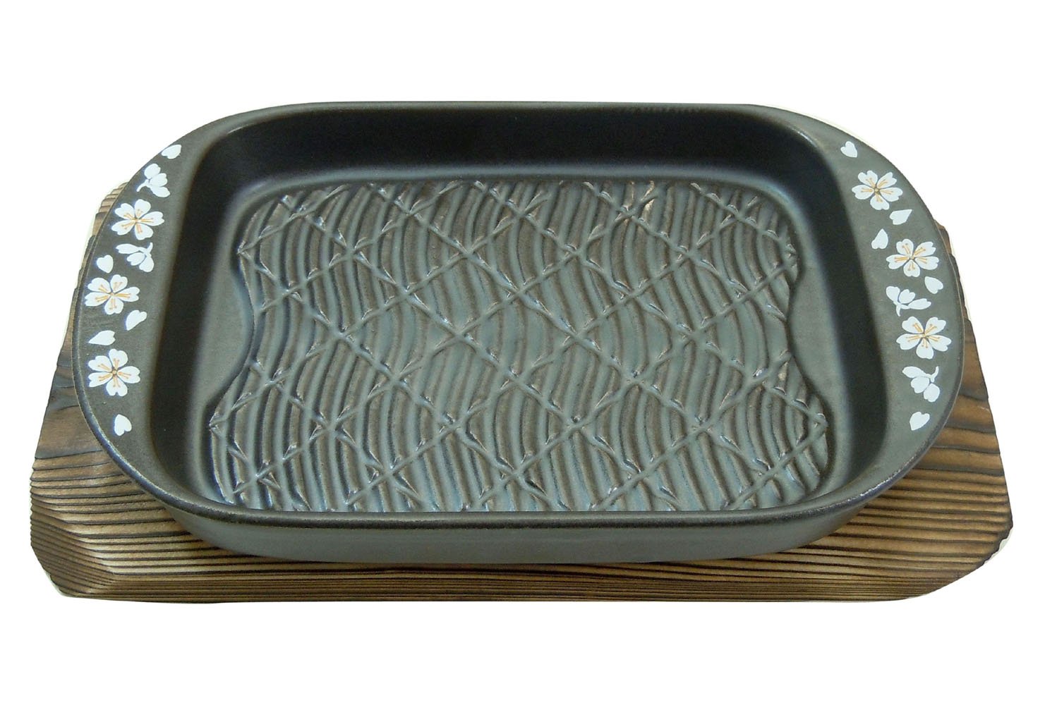 Plaque portant grill ID-24-08 en porcelaine pour barbecues de table