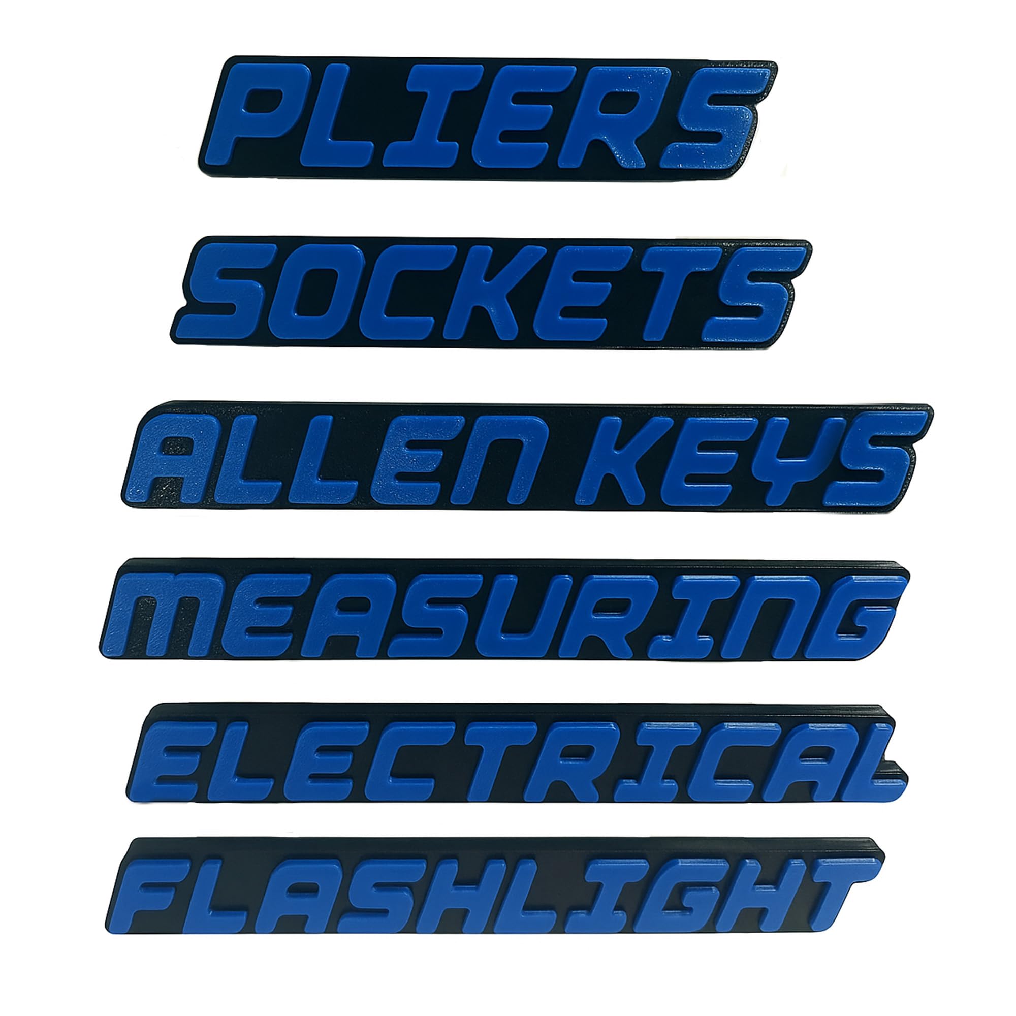 Magnetic Tool Box Labels - 20 Piece Tag Set - Industrial Grade, Chemical Resistant Tool Box Magnets Name Sticker Workspace Organizer Garage Storage (