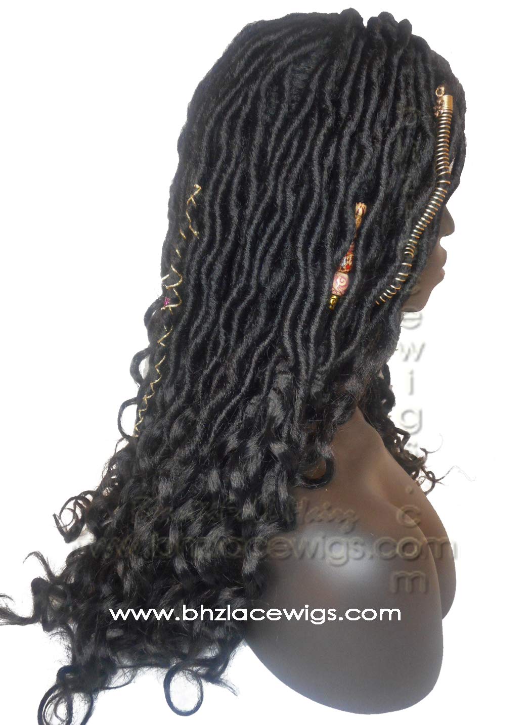 EXCLUSIVE! Black goddess locs faux locs dread lock Lace Front Wig black locs lace front wig braided wig Fully Hand twisted Lace Wig
