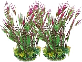 BCOATH 2pcs Aquarium Landscaping Fake Grass Decor Fake Grass Plants Desktop Decor Aquatic Model Plants Aquarium Faux Plants Aquarium Decor Plastic Plants Desktop Fish Tank Grass Household