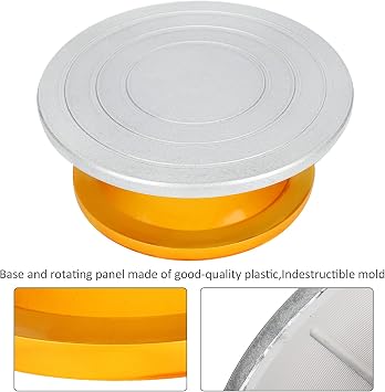 25cm Pottery Banding Wheel, Pottery Turntable Metal Banding Wheel, Clay Sculpture Turntable, Sculpting Wheel Pottery Model-Making Turntable Manual Carving Wheel for Ceramic Clay Sculpture