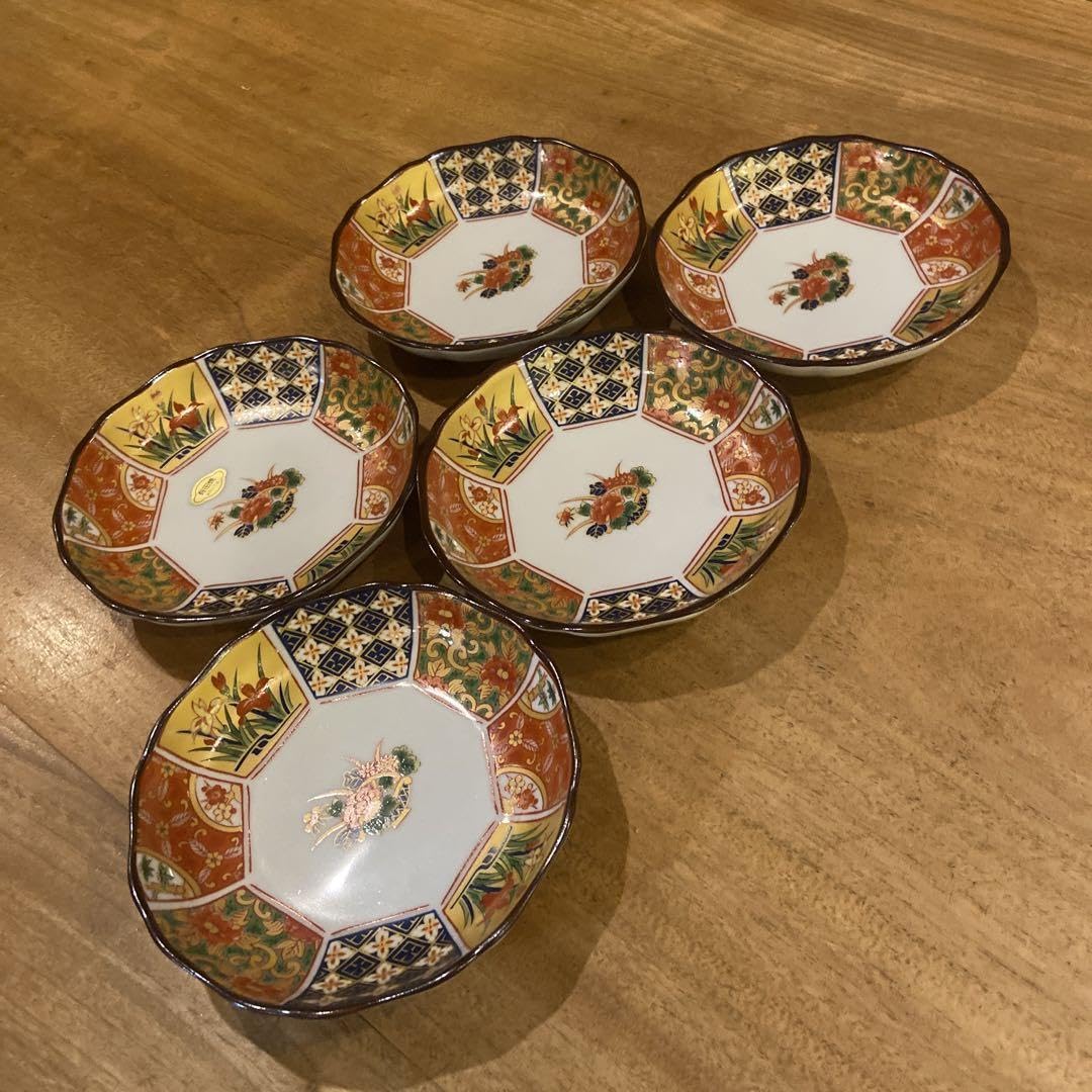 Arita Ware Nisho Kiln Old Imari Painted Plate, 5 Pieces