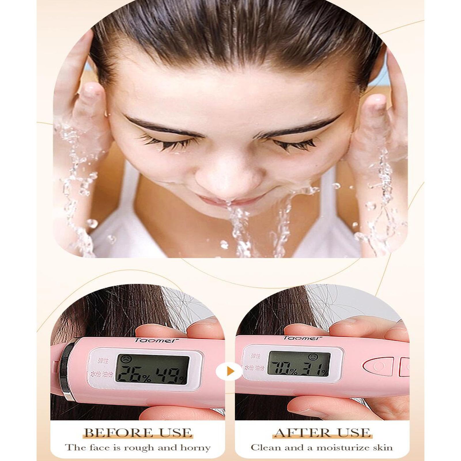 Detergente schiumogeno per riso, detergente esfoliante delicato per il viso con spazzola in silicone, detergente idratante profondo per il viso al riso, detergente nutriente e idratante per la cura