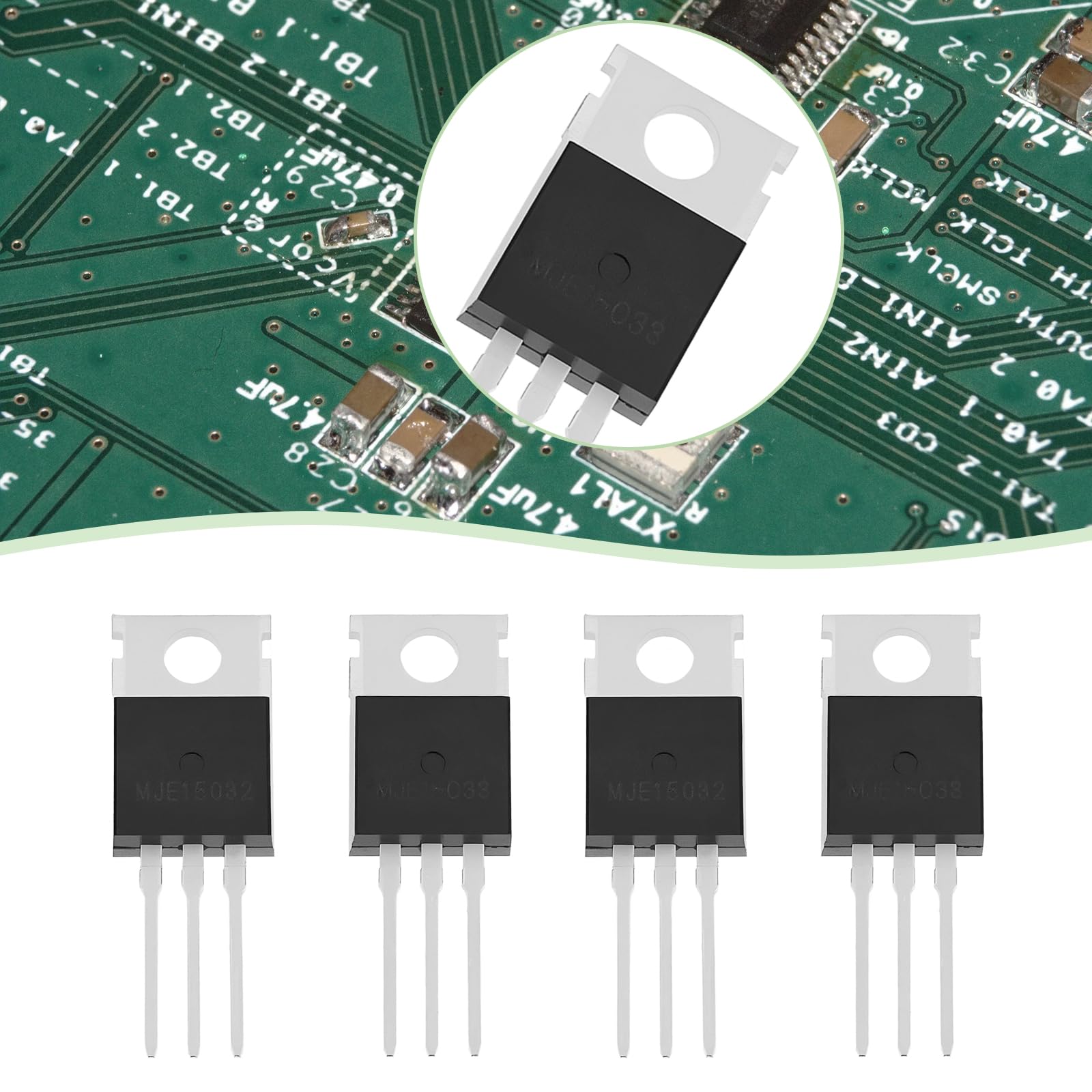 The Lord of the Tools 2 Paia Di Transistor Audio MJE15032G MJE15033G TO-220 8A 250V 50W NPN PNP 3 Pin Transistor A Giunzione Bipolare Assortimento Per Restauro Di Elettronica d'epoca Nero