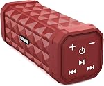 Bluetooth Speaker BUGANI Speaker Wireless, Louder Volume, Stereo Sound, 24H Playtime, 100ft Wireless Range, IPX5 Waterproof, Hands Free Calls, Built-in Mic, Portable Speaker for Home, Outdoor, Red