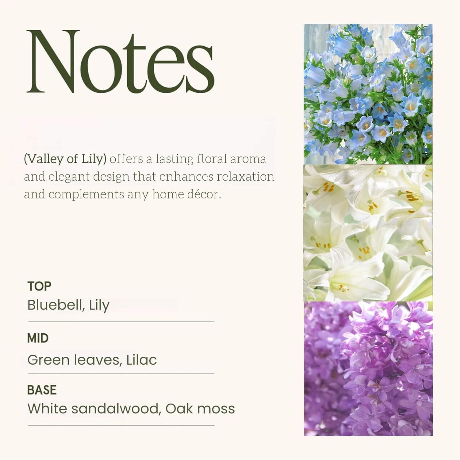 Organic Lily Sandalwood Scented Candle - Non Toxic Soy Wax, Aromatherapy Stress Relief, Meditation, Luxury Room Decor, Valentine Gifts for Women Men, House Fragrance with 16 Hours Burn Time(2.82oz)