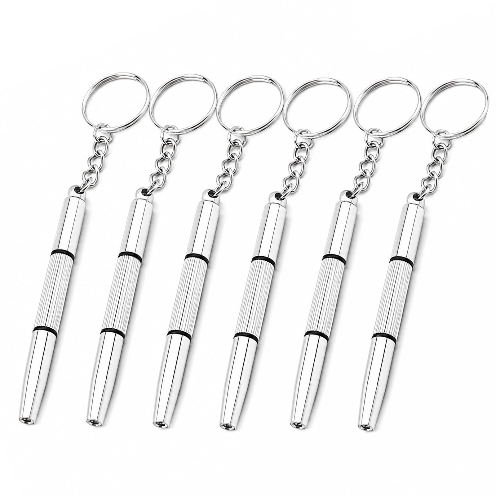 6Pcs 3-in-1 Mini Screwdriver Set, Multifunctional Repair Kit with Key Ring