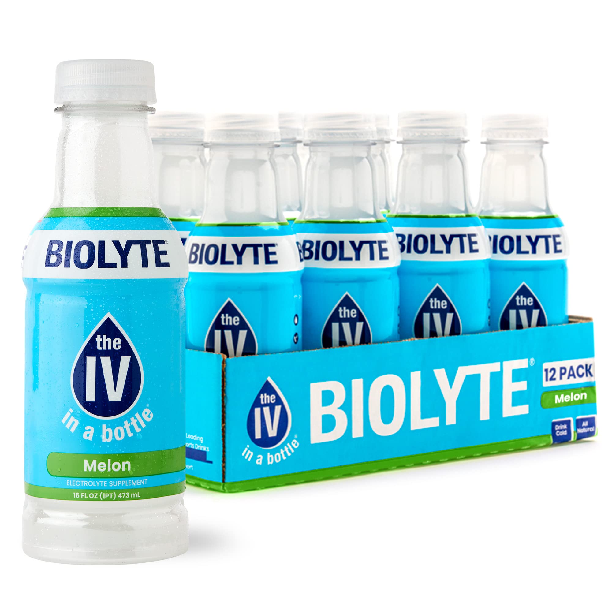 Buy BIOLYTE Electrolyte Drink, Melon 12 Pack IV Liquid Bottle for