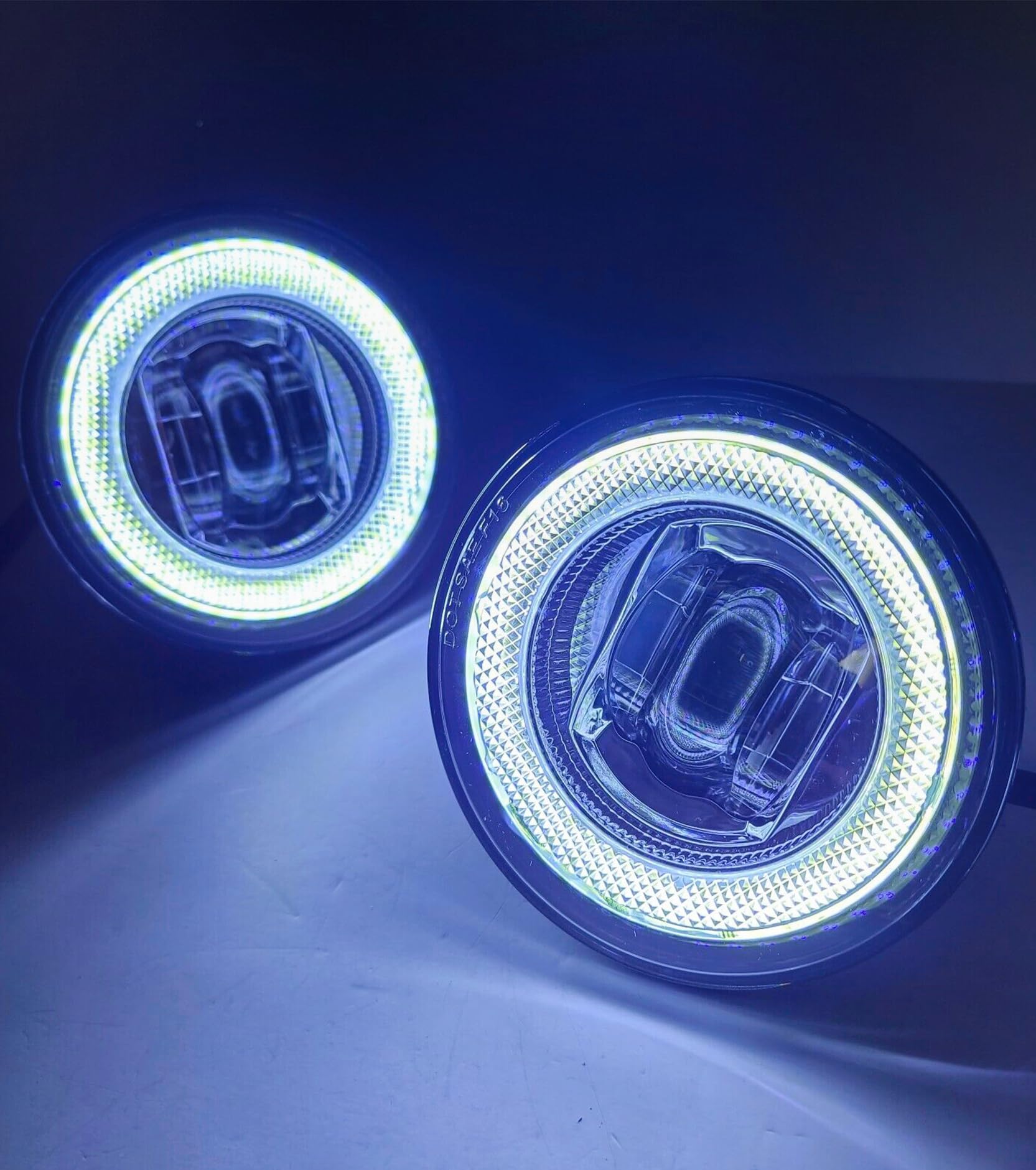 WHALE PARTS LED Fog Driving Light Kits Halo Compatible With 2007-2014 Yukon XL 1500/2500 6000K Denali