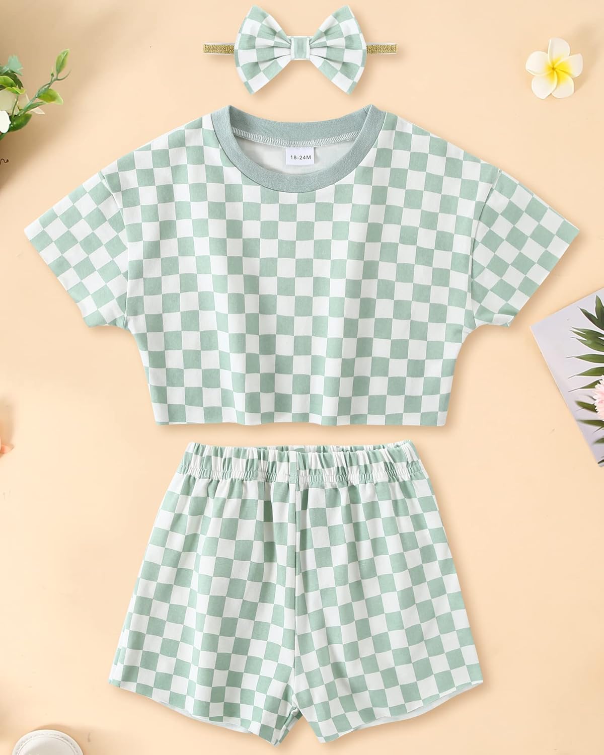 WESIDOM Toddler Girl Clothes Baby Girls Outfits 6M-5T Summer Floral Print Shirt+Shorts+Headband 3pcs Baby Clothing - Image 5