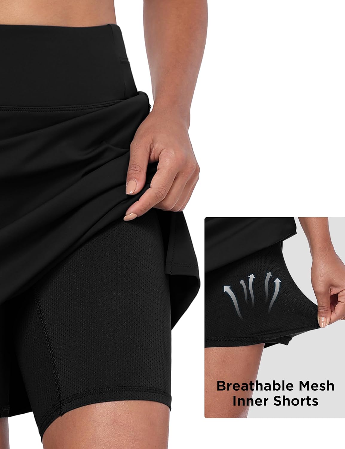 Desol Women's 20" Knee-Length Tennis Golf Skorts with Pockets - Image 3