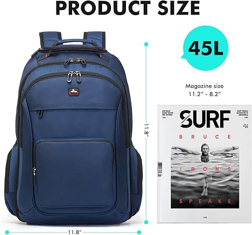 Miniatura 4 de Mochila con ruedas, mochila con ruedas para laptop de 17.3 pulgadas, mochila de viaje para equipaje de mano, bolsa de negocios, carrito para