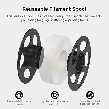 Anycubic PET-CF Carbon Fiber 3D Printer Filament 1.75mm, 0.5KG, Black