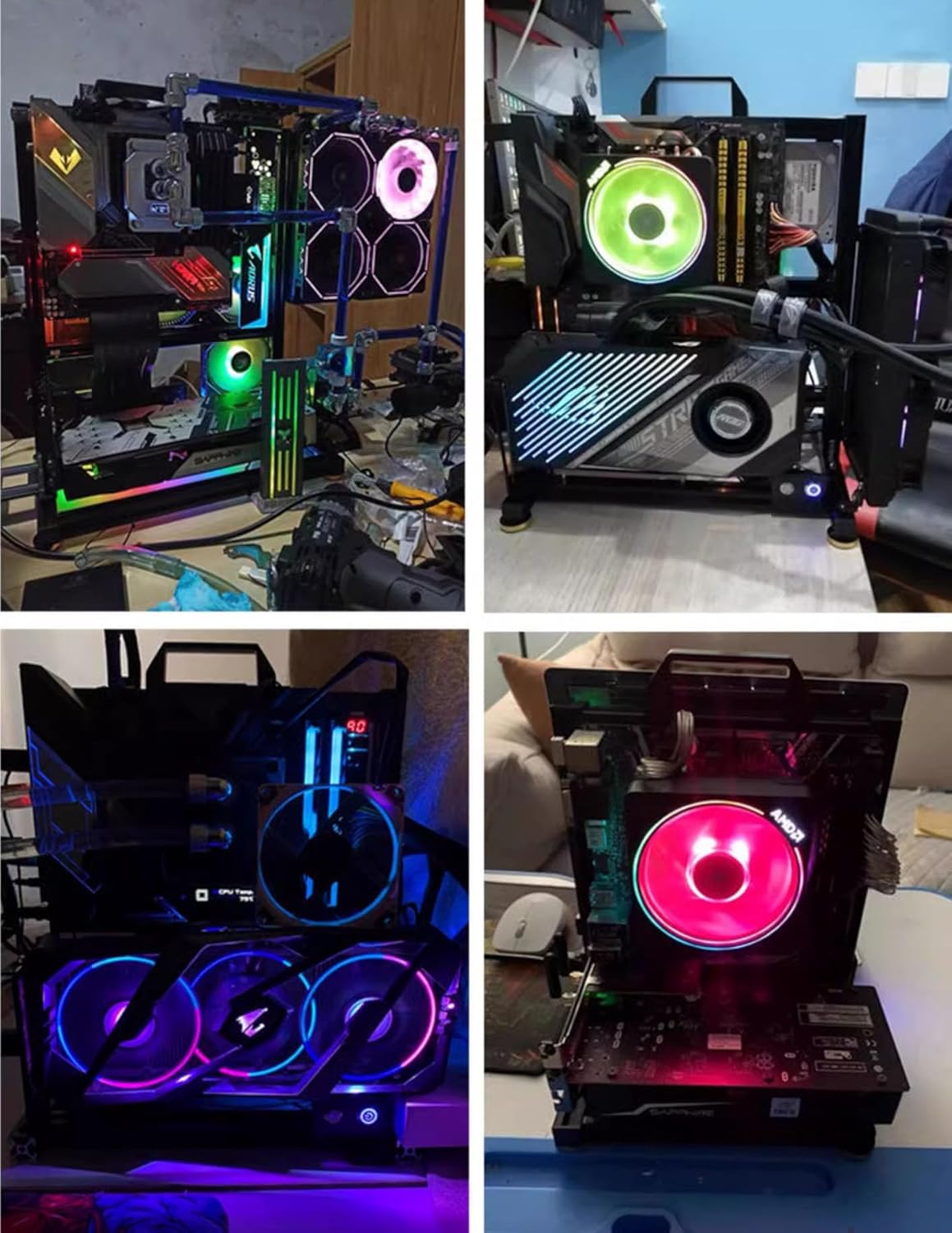 PC Test Bench Open Air Computer Case ATX Motherboard Chassis Aluminum Bracket DIY Bare Frame ATX Support 120 240 360 Liquid Cooling