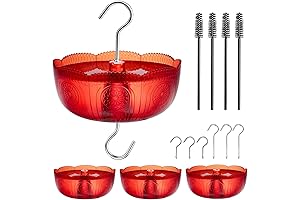 Upgraded 4 PCS Vintage Style Hummingbird Feeder Ant Guard w/ Acrylic &...