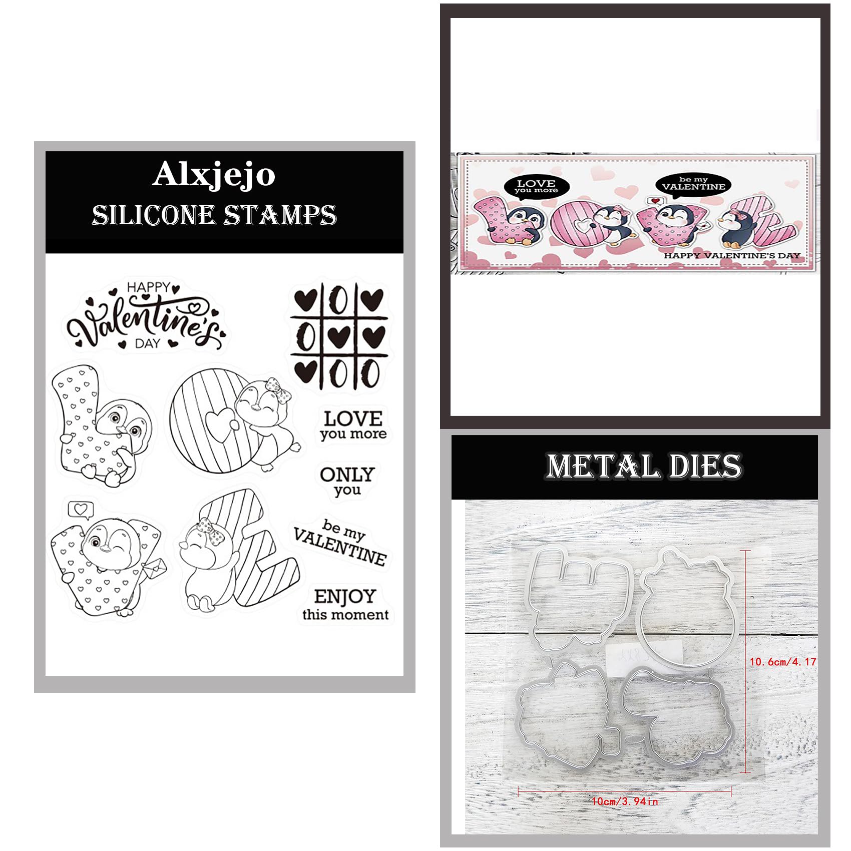 Alxjejo Cutting Dies and Stamps Set 2024-2025-2026,Stamps and die for Card Making for DIY Birthdays, Thanksgiving Day, Valentine's Day, Scrapbooking, Art Craft, Festivals Greeting Card Album