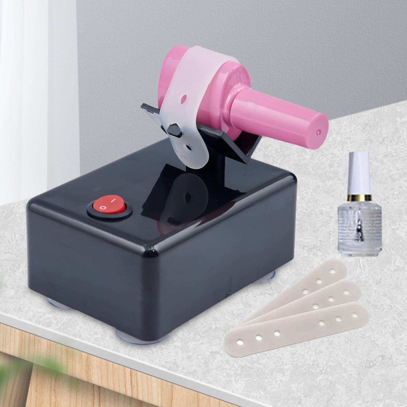 Nagellackmischer Automatischer Nagellack Shaker Flaschenlackrüttler Poliermaschine mit Verstellbaren Riemen Aus PP Material für Zuhause Studio Berufli