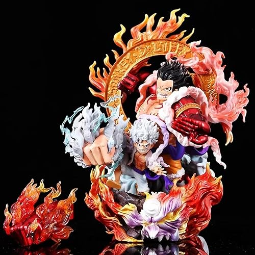 Miniatura 1 de Monkey D Luffy Gear 5 Figuras de anime de una pieza de PVC estatua de colección de figuras de modelo, regalos de ornamento, juguetes (blanco)