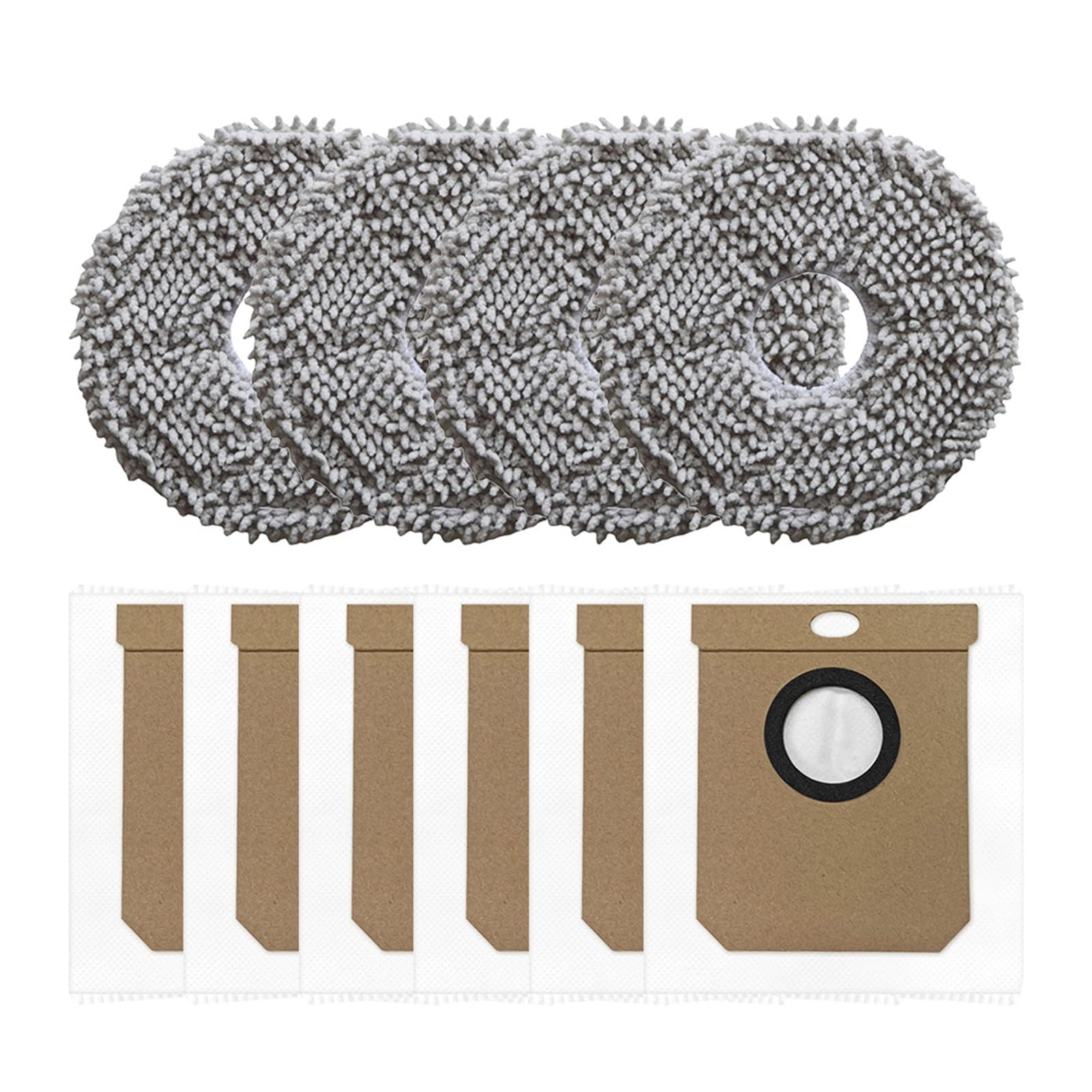 Dirlux Compatible with Cecotec Conga 20090 ProAI Robot Vacuum Mop Cloth Dust Bag Side Brush Kit(B)
