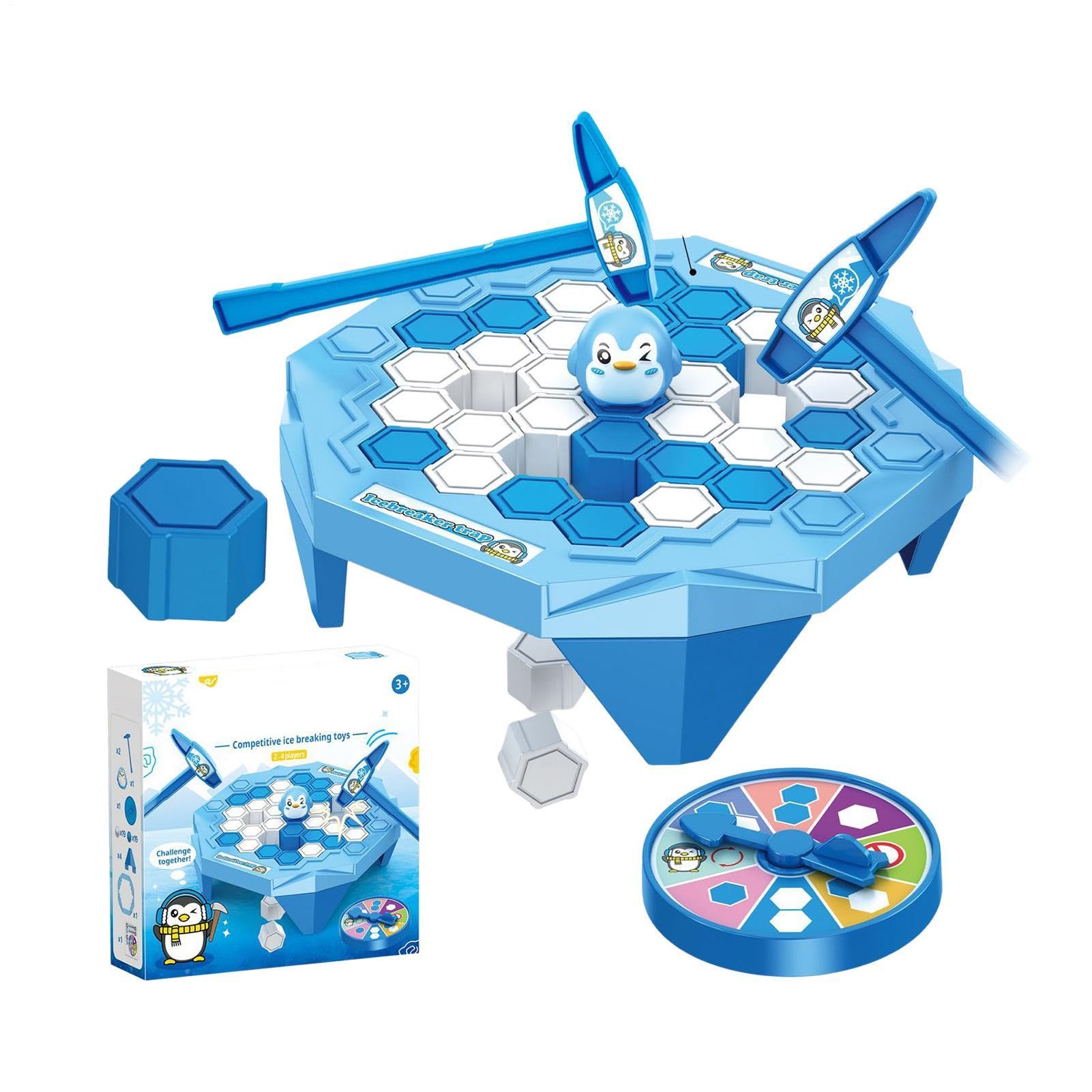 Penguin Ice Breaking Trap Game for Kids, Don't Let The Penguin Fall Family Board Game, Save The Knock Ice Block for Children Ages 3+, 2-4 Players Party Gift