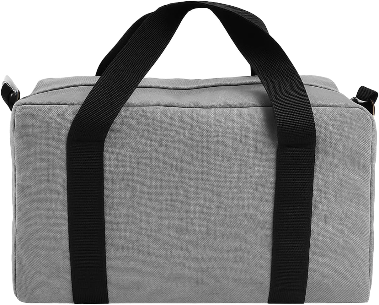 Small Tool Bag,Close Top Wide Mouth Tool Organizer Bag,Large Capacity Tool Bags for Men,Canvas Tool Storage Bag for Storage Handbag for Screwdrivers,Wrench,Pliers Hand Tools (Gray, 12 Inch)