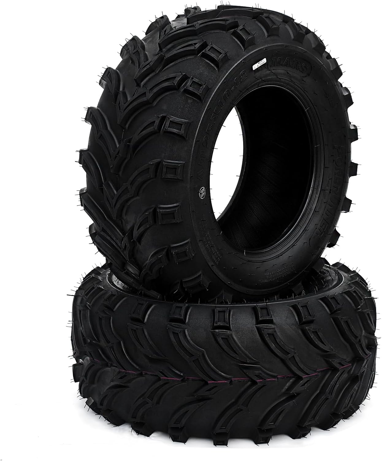 25×10-12 ATV/UTV Tires 6PR 25x10x12 Off-Road All-Terrain Tires TL, Set of 2 25×10-12 ATV/UTV Tires 6PR 25x10x12 Off-Road All-Terrain Tires TL, Set of 2