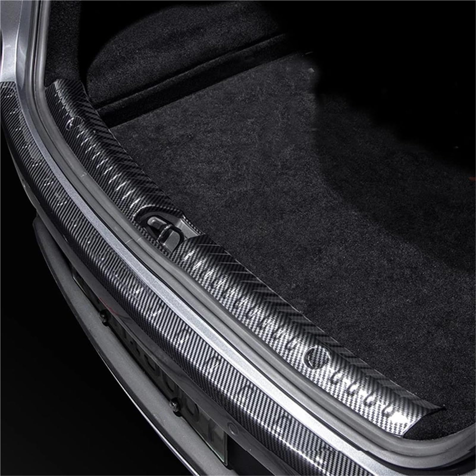 Bandeja Maletero para Jazz para Crosstar GR GS 2021~2025 Placa Protectora Umbral De Fibra Carbono Tiras Decorativas Pegatina Protector Parachoques Tresero(Full Set)