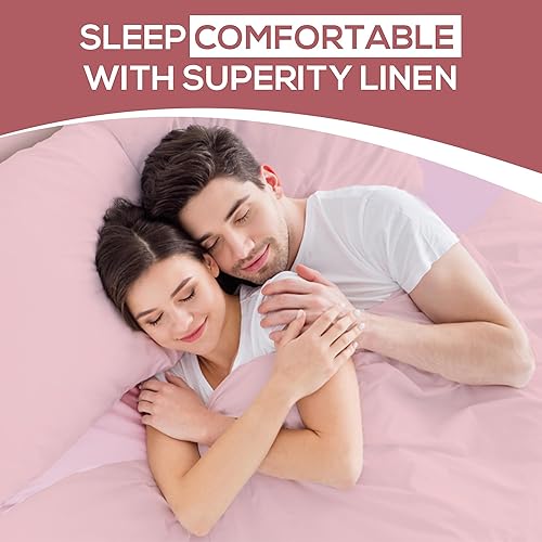 Miniatura 7 de Superity Linen Sábana bajera ajustable individual XL hecha de algodón. Sábana de algodón que absorbe la humedad para un sueño transpirable, seco y