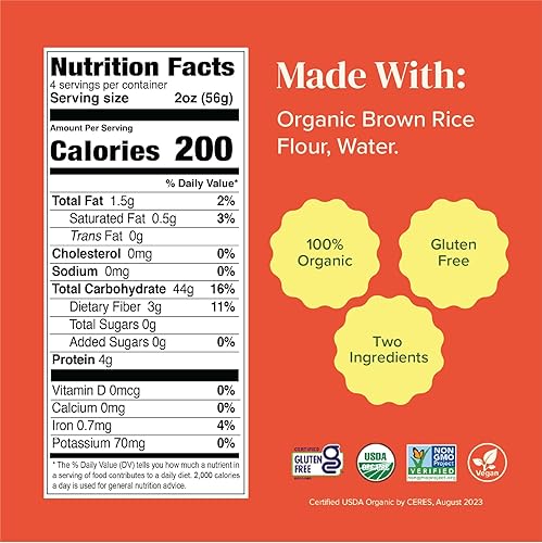 Miniatura 2 de Explore Cuisine Fideos orgánicos de arroz integral para freír, 8 onzas (paquete de 5), fideos fáciles de hacer, sin gluten