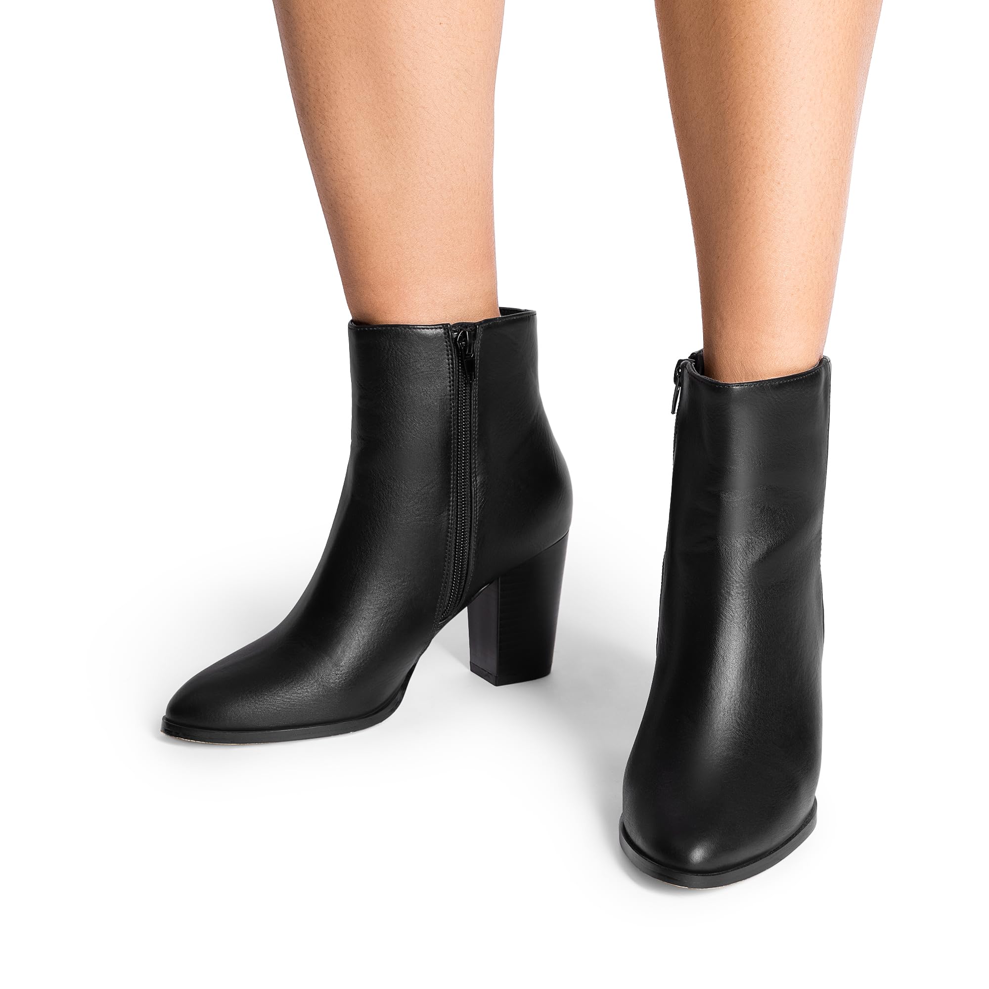 DREAM PAIRS Botines de tacón grueso para mujer