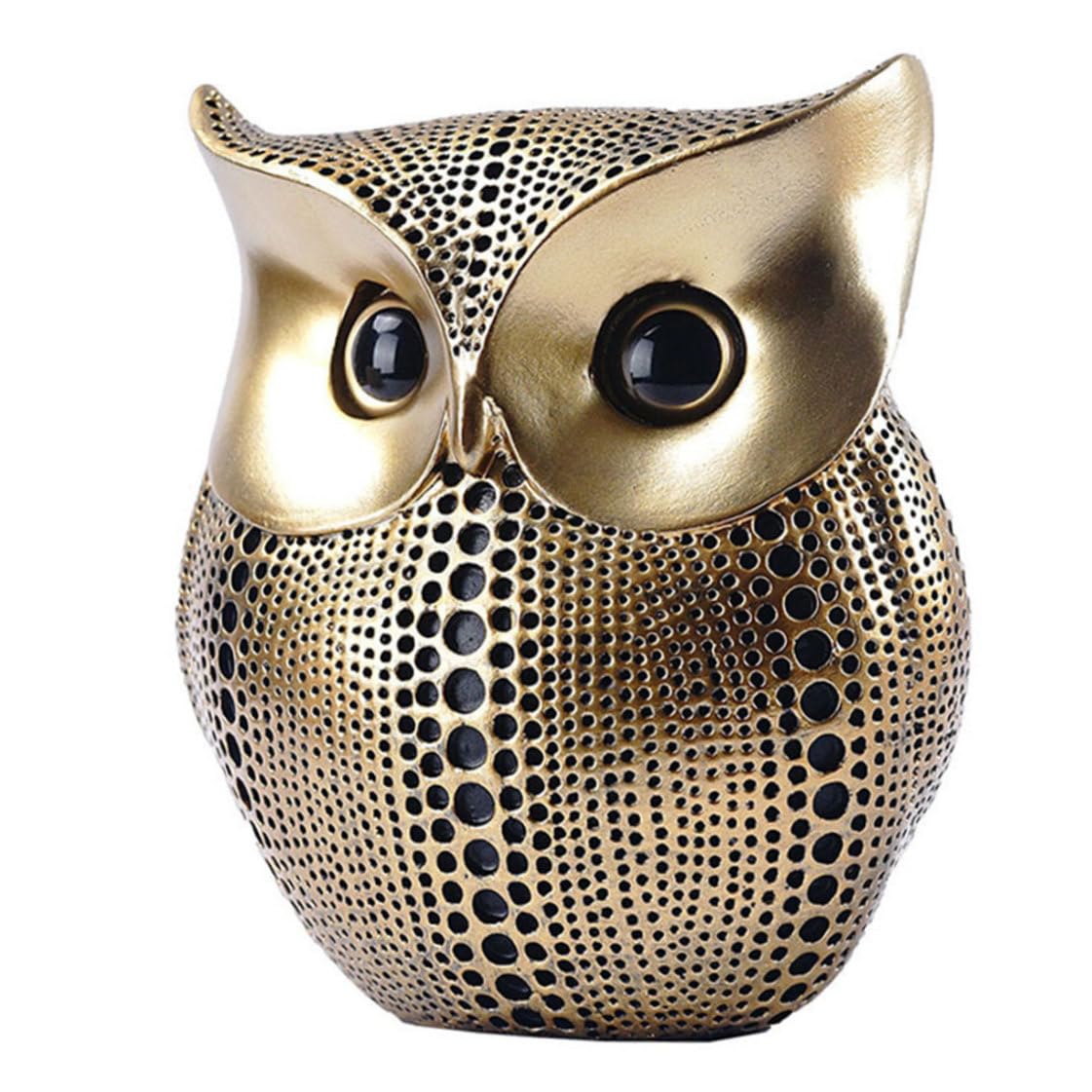 Ornement de jardin hibou en résine pour une terrasse zen et élégante