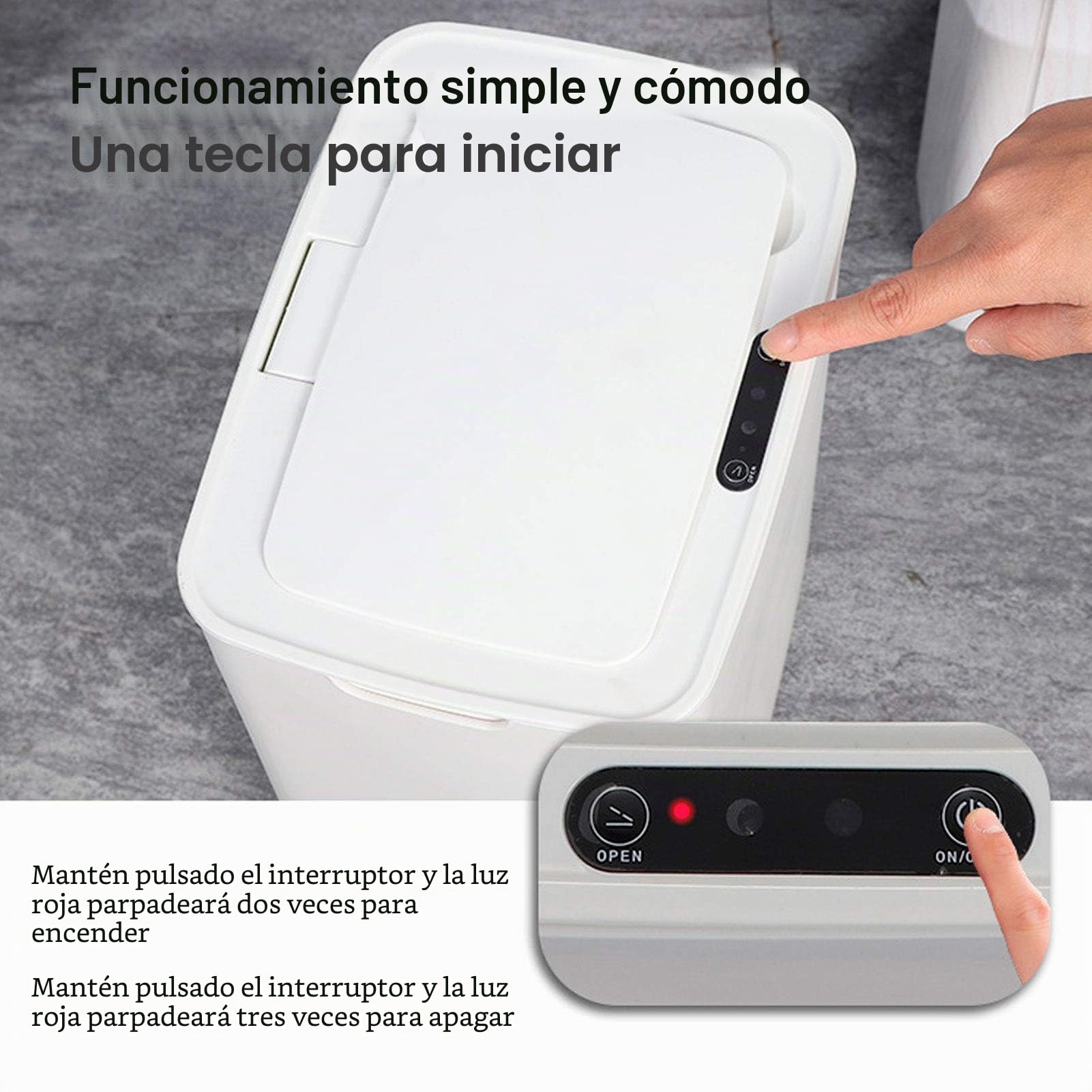 Cubo de basura inteligente para cocina automático cubo de basura inteligente con sensor de infrarrojos cesta de 14 litros cocina de gran capacidad para el hogar
