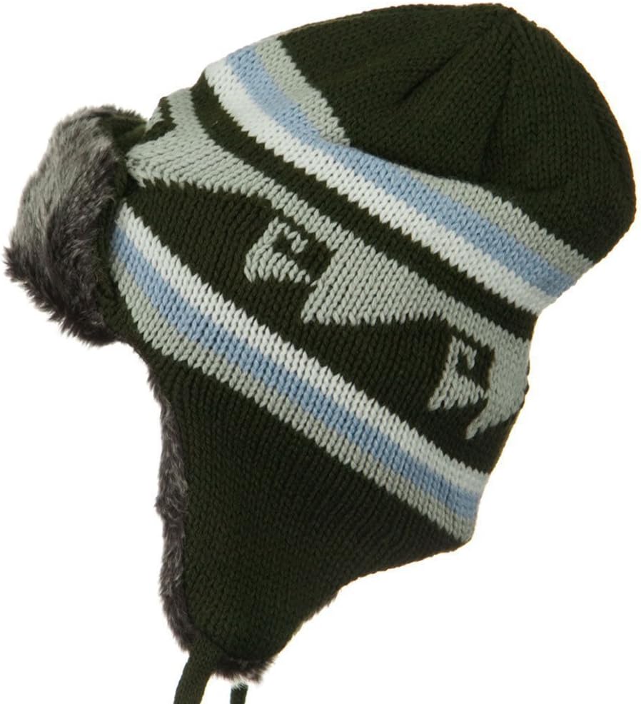 Nochilla Unisex Diamond Visions Deluxe Bomber Fur Lined Winter Hat One Size Green