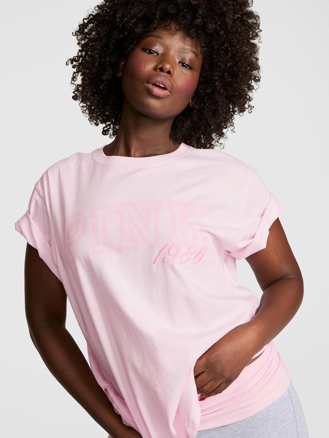 Victoria's Secret Pink Women's Oversized Campus Cotton T-Shirt (XS - XL)