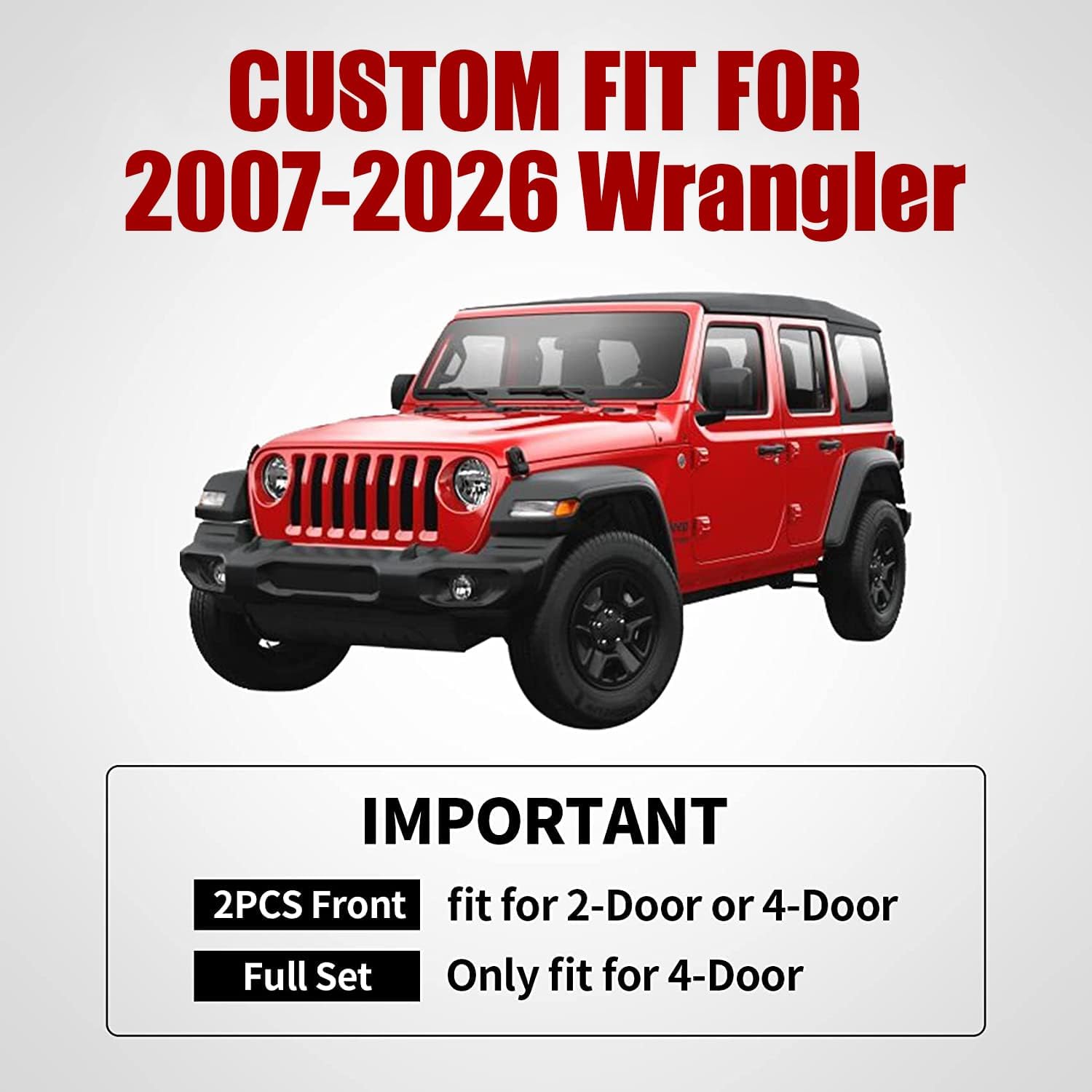 Aierxuan Jeep Wrangler JK JL 4-Door Back Seat Covers Custom Fit 2007-2026 Unlimited Rubicon 392 Sahara Willys Sport High Altitude 4X4 Truck Pickup Waterproof Leather (Rear Seat/Black1)