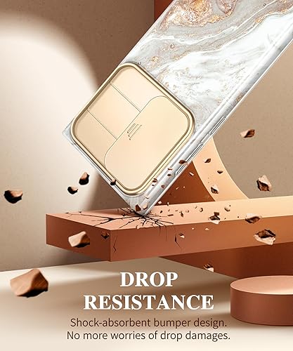 Miniatura 6 de GVIEWIN Funda compatible con Samsung Galaxy S23 Ultra con funda deslizante para cámara, protección contra caídas de grado militar Funda protectora