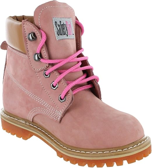 Hot pink steel toe boots Clearance