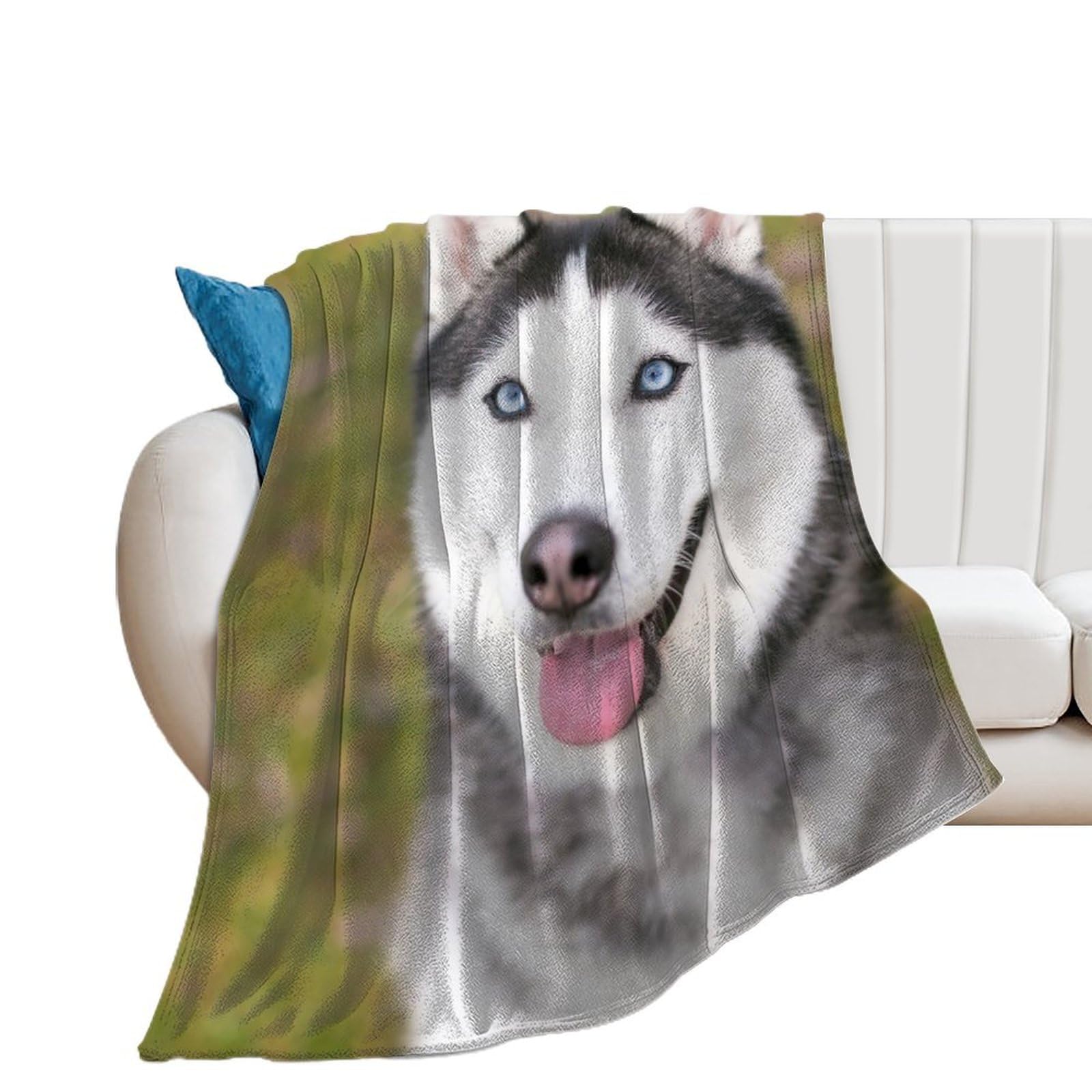 Couverture flanelle chaude protège canapé contre poils de chien