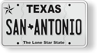 San Antonio Texas State License Plate Style Magnet for Car Fridge Locker Metal Door - 3.5"