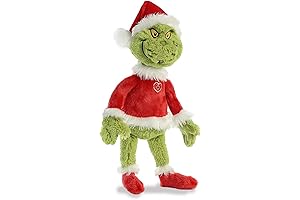 Enthralling Aurora Dr. Seuss Grinch Santa Stuffed Toy for Magical Yuletide Storytelling